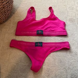 Pink calvin klein set